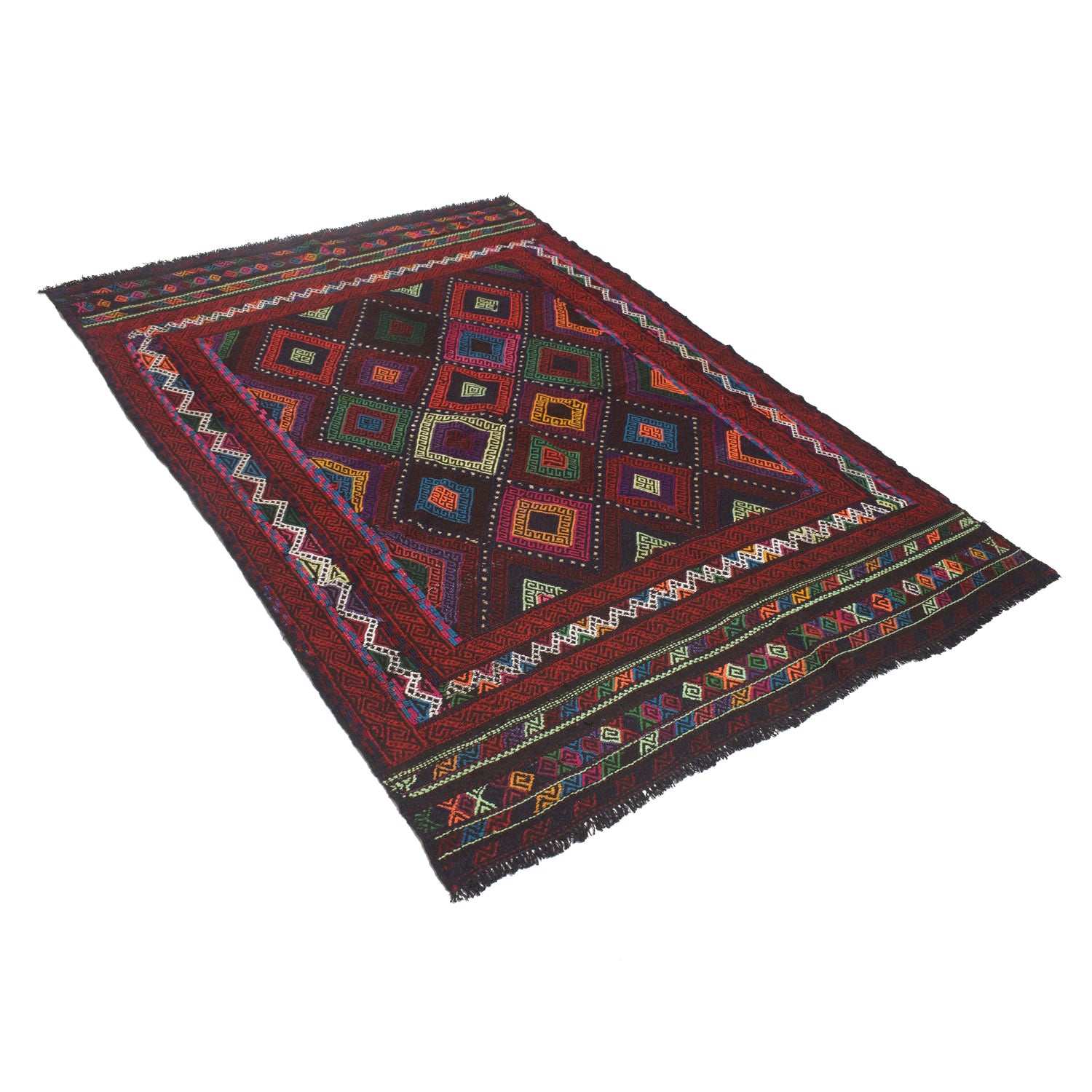Suzuni Kilim Runner Handmade Multi 4x7 ft