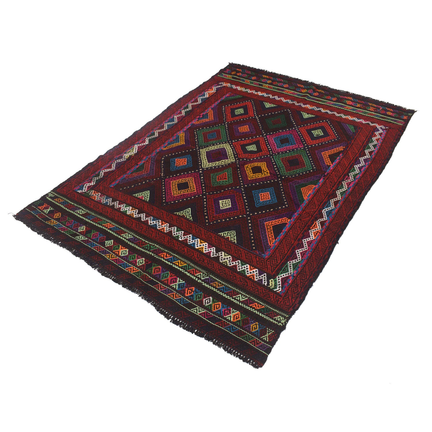 Suzuni Kilim Runner Handmade Multi 4x7 ft