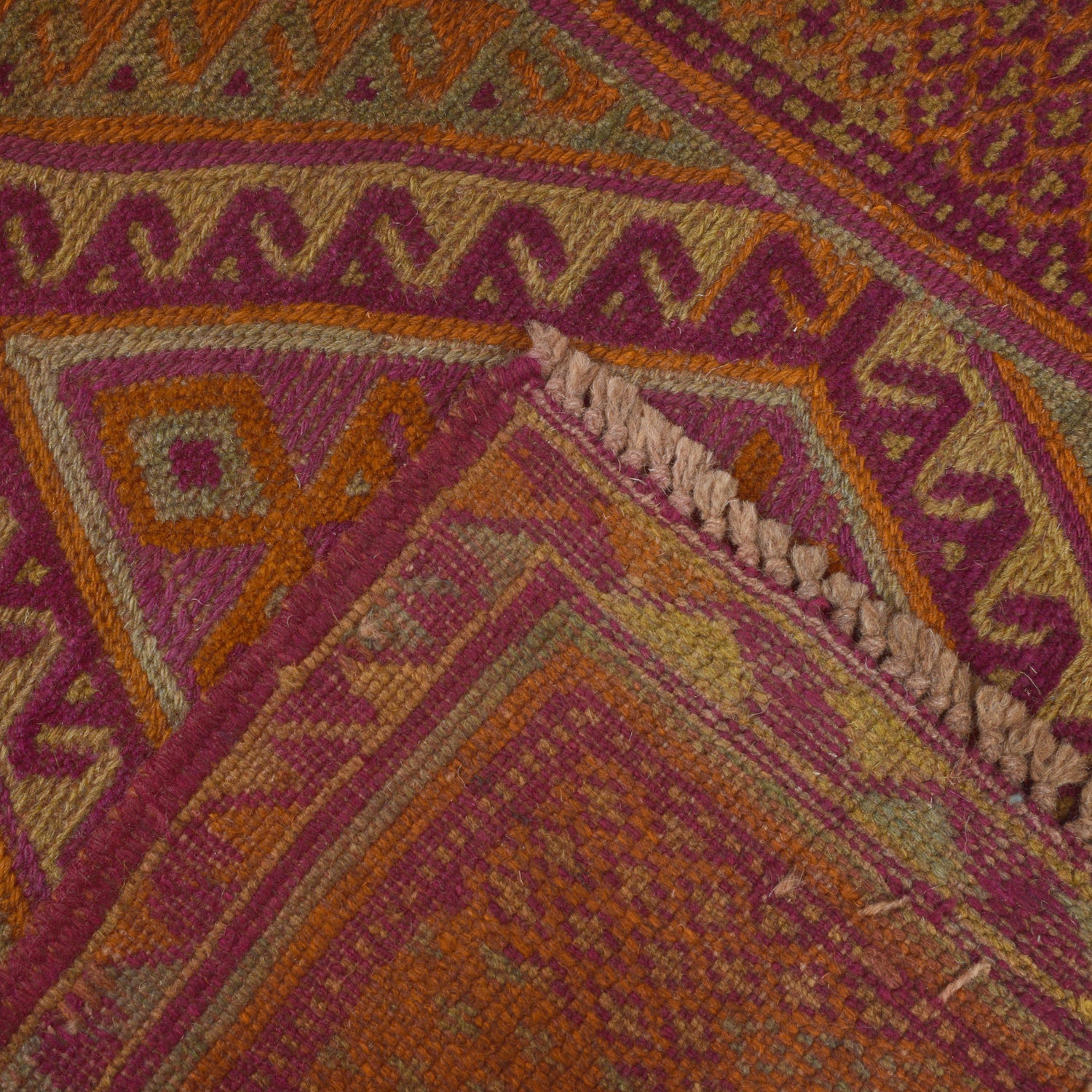 Mashwani Runner Rug Handmade Brown Geometric 13' Runner