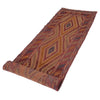 Mashwani Area Rug Runner Handmade Brown Geometric 12' Runner