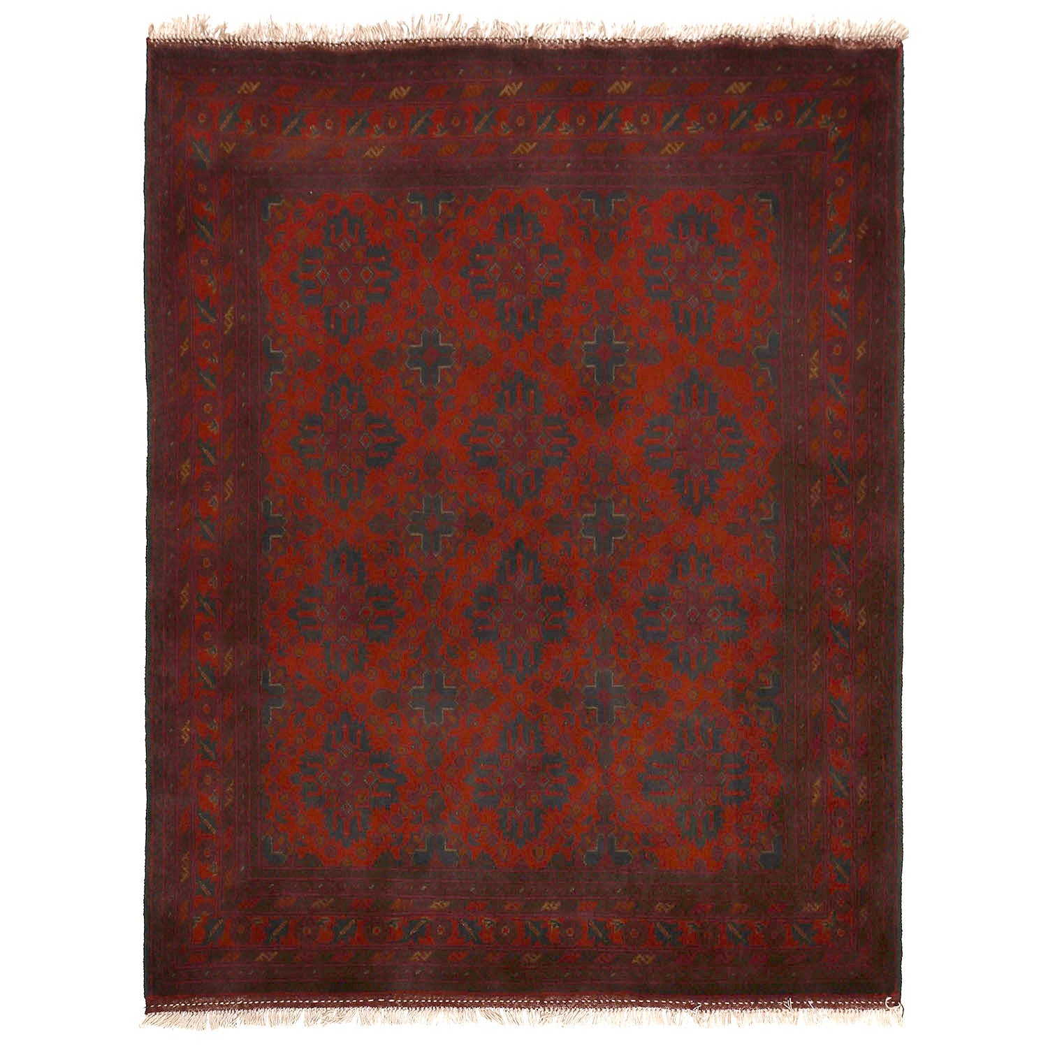 Khal Mohammadi Rug Handmade Red 4x7 ft