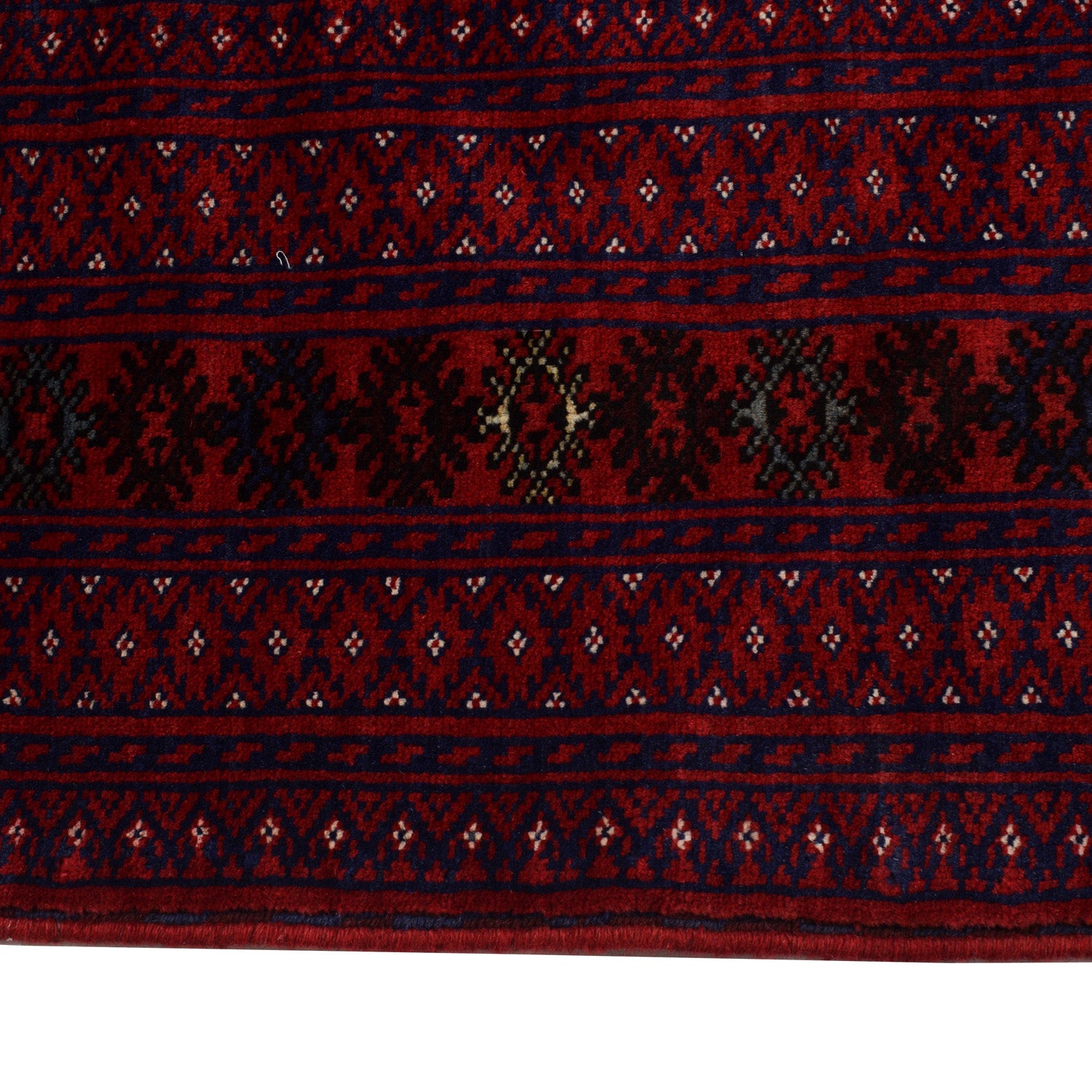 Bokhara Rug Handmade Deep Red Medallion 7x10 ft