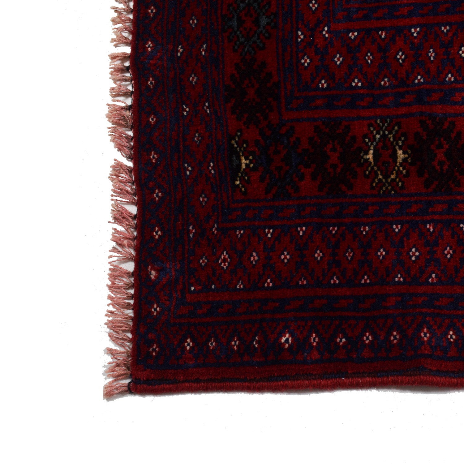 Bokhara Rug Handmade Deep Red Medallion 7x10 ft
