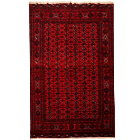 Bokhara Rug Handmade Vibrant Red Medallion 7x10 ft