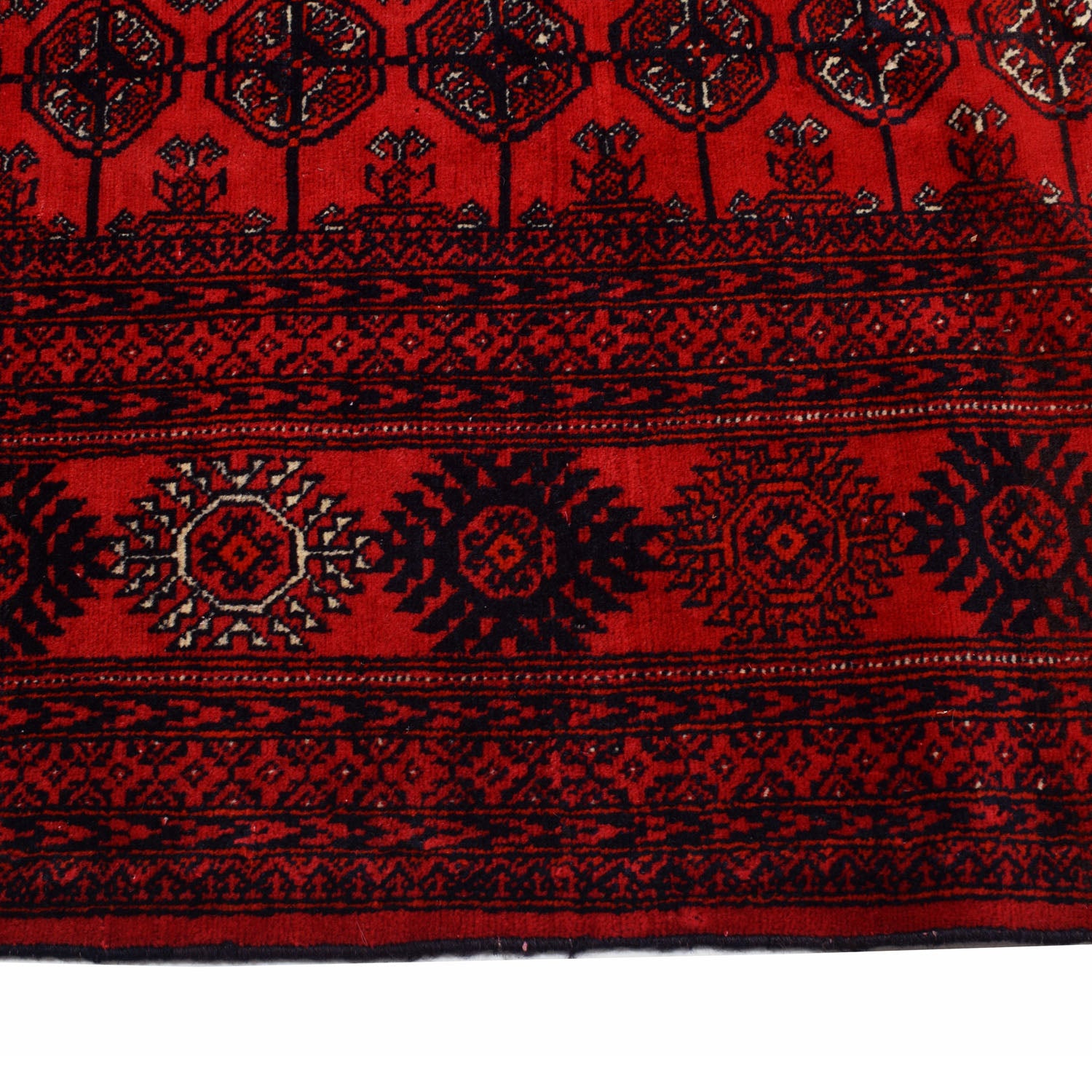 Bokhara Rug Handmade Vibrant Red Medallion 7x10 ft