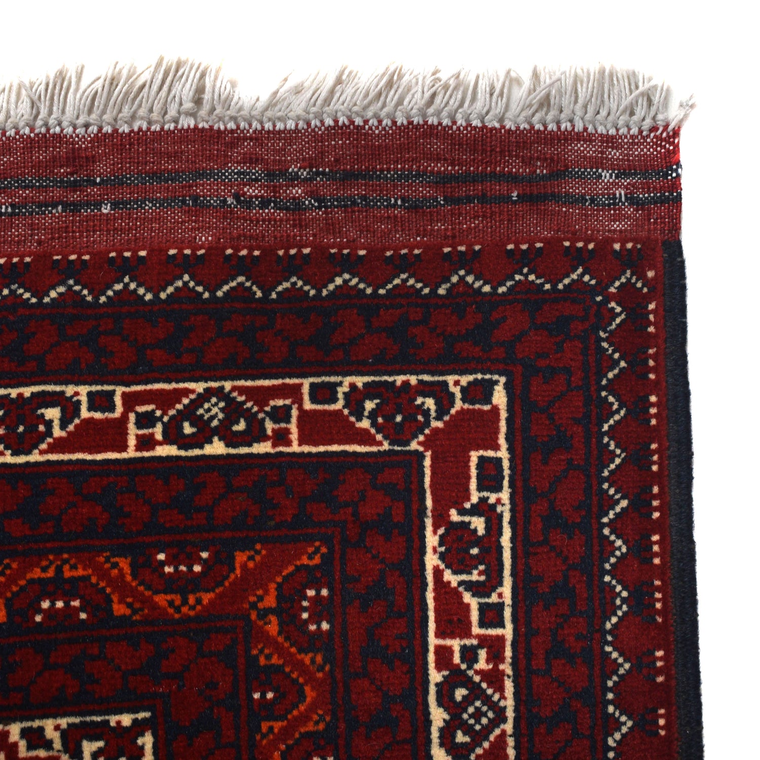 Khoja Roshnai Area Rug Handmade Deep Red Floral 4x7 ft