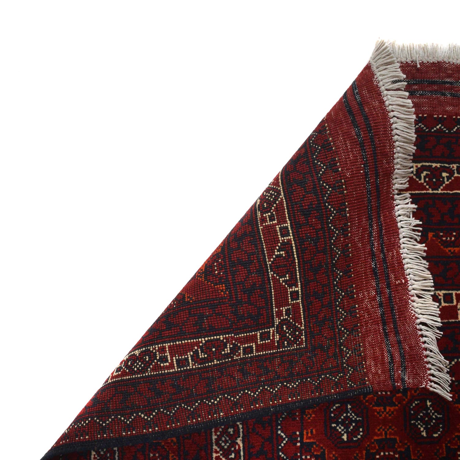 Khoja Roshnai Area Rug Handmade Deep Red Floral 4x7 ft