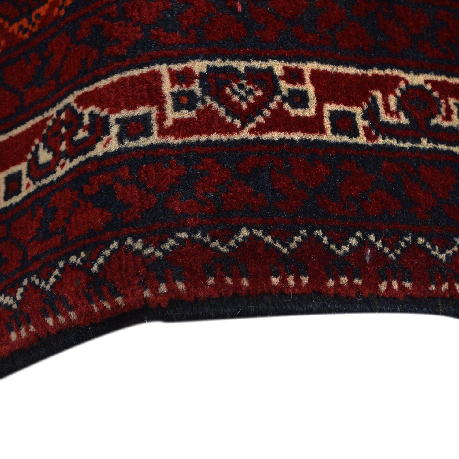 Khoja Roshnai Area Rug Handmade Deep Red Floral 4x7 ft