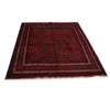 Khoja Roshnai Area Rug Handmade Deep Red Floral 4x7 ft