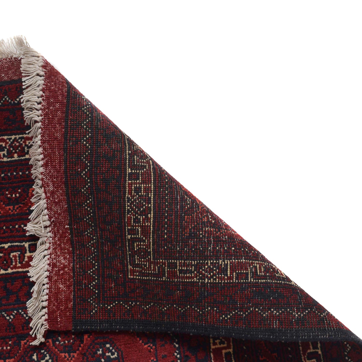 Khoja Roshnai Area Rug Handmade Deep Red Floral 4x7 ft