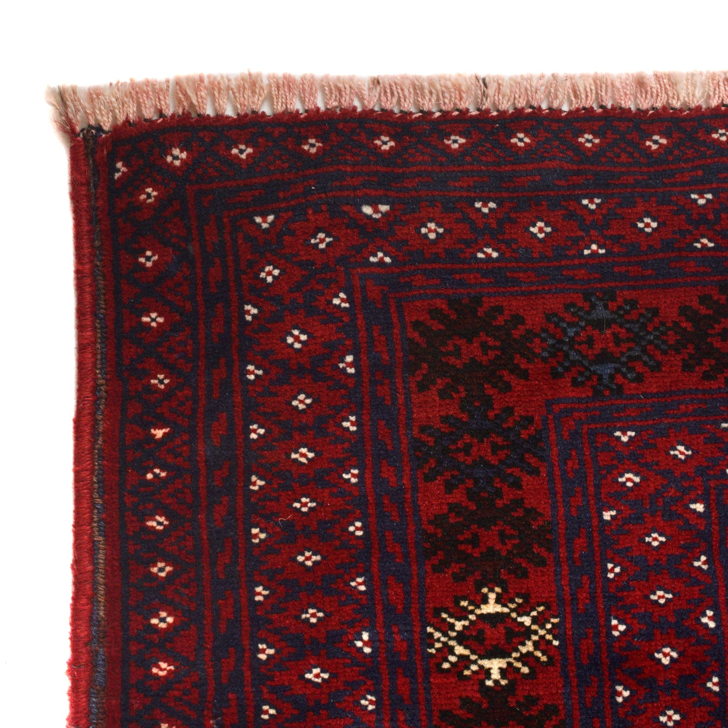 Bokhara Rug Handmade Red Medallion 6x9 ft