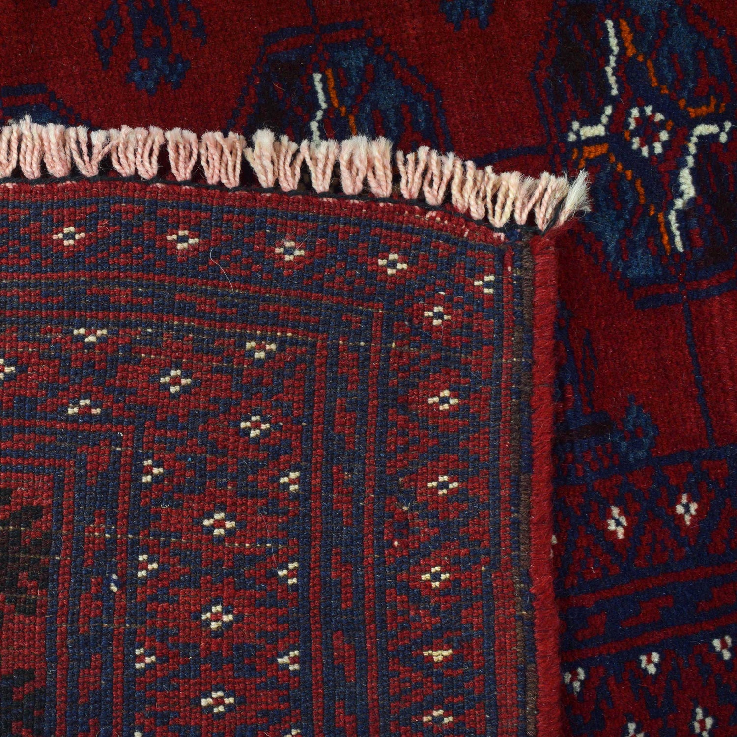 Bokhara Rug Handmade Red Medallion 6x9 ft