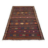 Laghari Kilim Area Rug Handmade Multi Geometric 4x7 ft