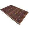 Laghari Kilim Area Rug Handmade Multi Geometric 4x7 ft