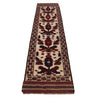 Barjasta Runner Rug Handmade Beige Floral 13' ft Runner