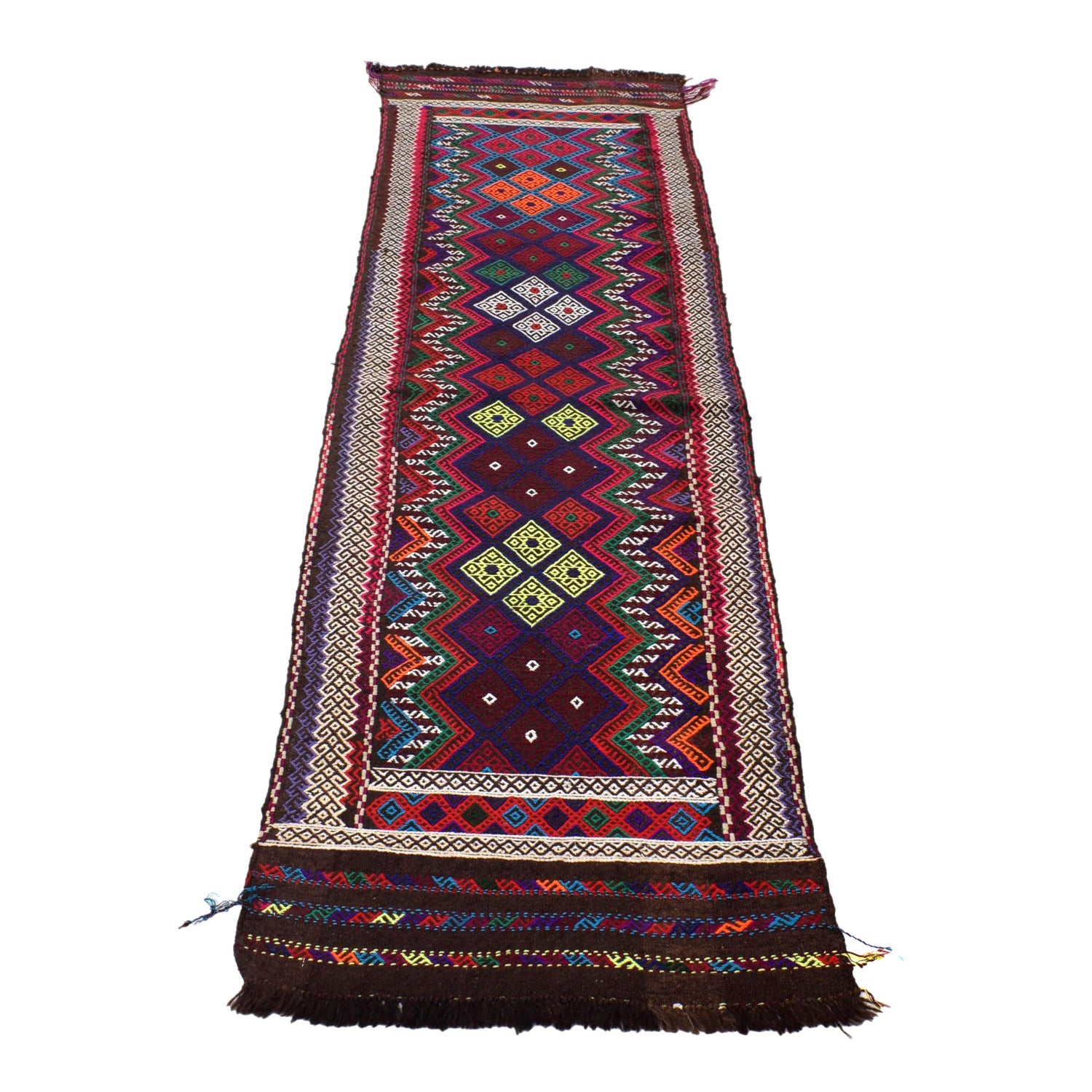 Suzuni Kilim Runner Handmade Multi 8' Runner