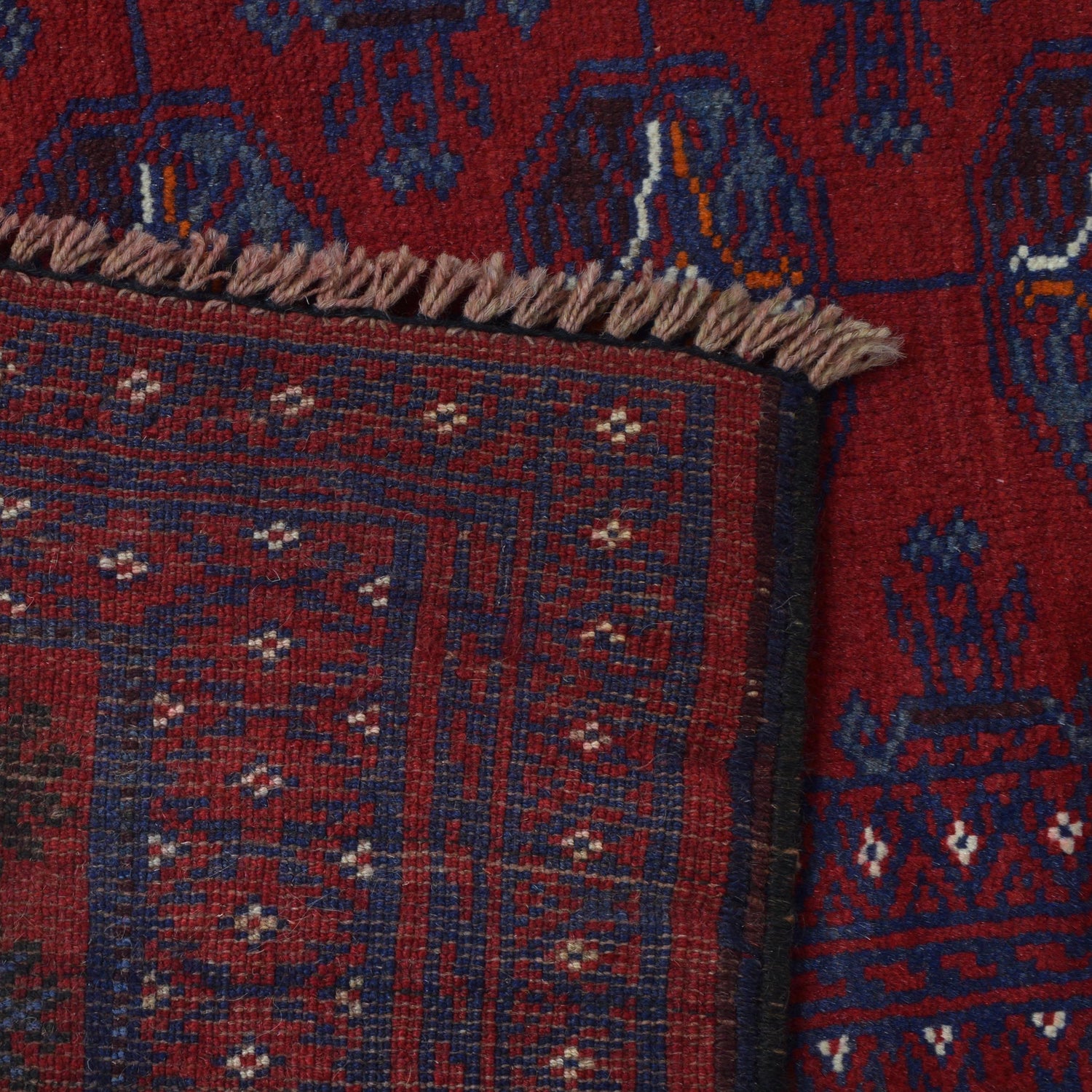 Bokhara Rug Handmade Red Medallion 6x9 ft