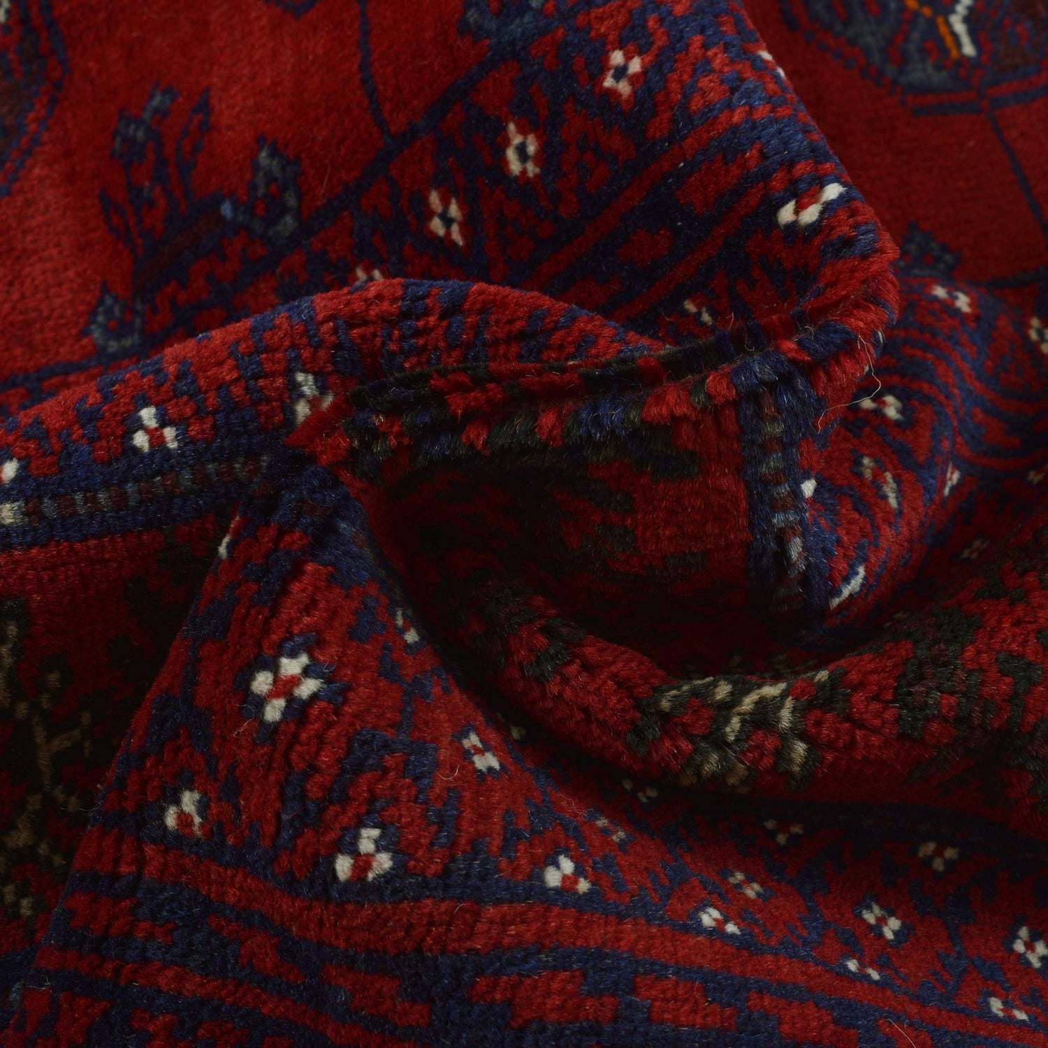 Bokhara Rug Handmade Red Medallion 6x9 ft