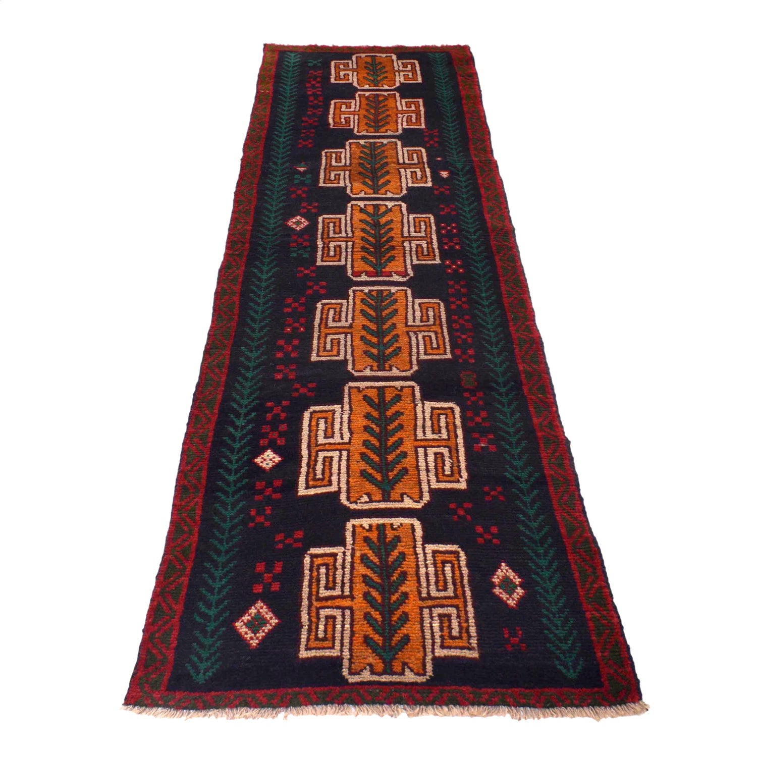 Baluchi Runner Rug Handmade Multi 8' Runner