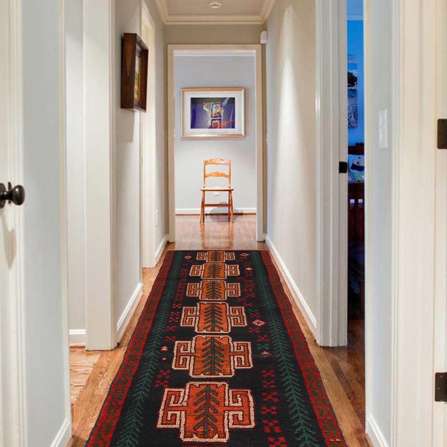 Baluchi Runner Rug Handmade Multi 8' Runner