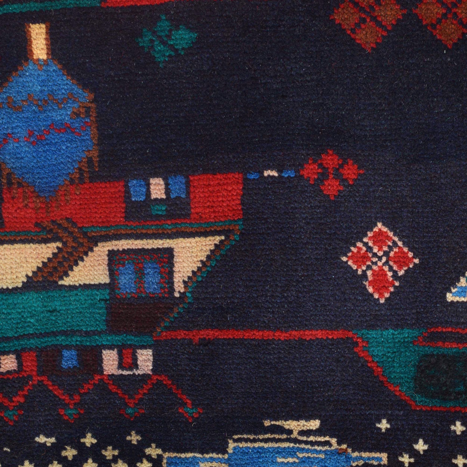 Pictorial Rug Handmade Multi Design