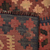 Maimana Kilim Area Rug Handmade Red Floral 5x8 ft