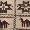Soumak Kilim Area Rug Handmade White Pictorial 4x6 ft