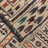 Soumak Kilim Area Rug Handmade White Pictorial 4x6 ft