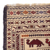 Soumak Kilim Area Rug Handmade White Pictorial 4x6 ft