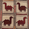 Soumak Kilim Area Rug Handmade White Pictorial 4x6 ft