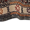 Soumak Kilim Area Rug Handmade White Pictorial 4x6 ft