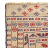 Soumak Kilim Area Rug Handmade White Floral 4x6 ft