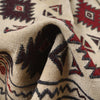 Soumak Kilim Area Rug Handmade White Floral 4x6 ft