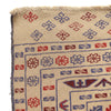 Soumak Kilim Area Rug Handmade White Floral 4x6 ft