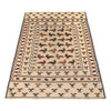 Soumak Kilim Area Rug Handmade White Pictorial 4x6 ft