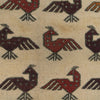 Soumak Kilim Area Rug Handmade White Pictorial 4x6 ft