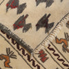 Soumak Kilim Area Rug Handmade White Pictorial 4x6 ft