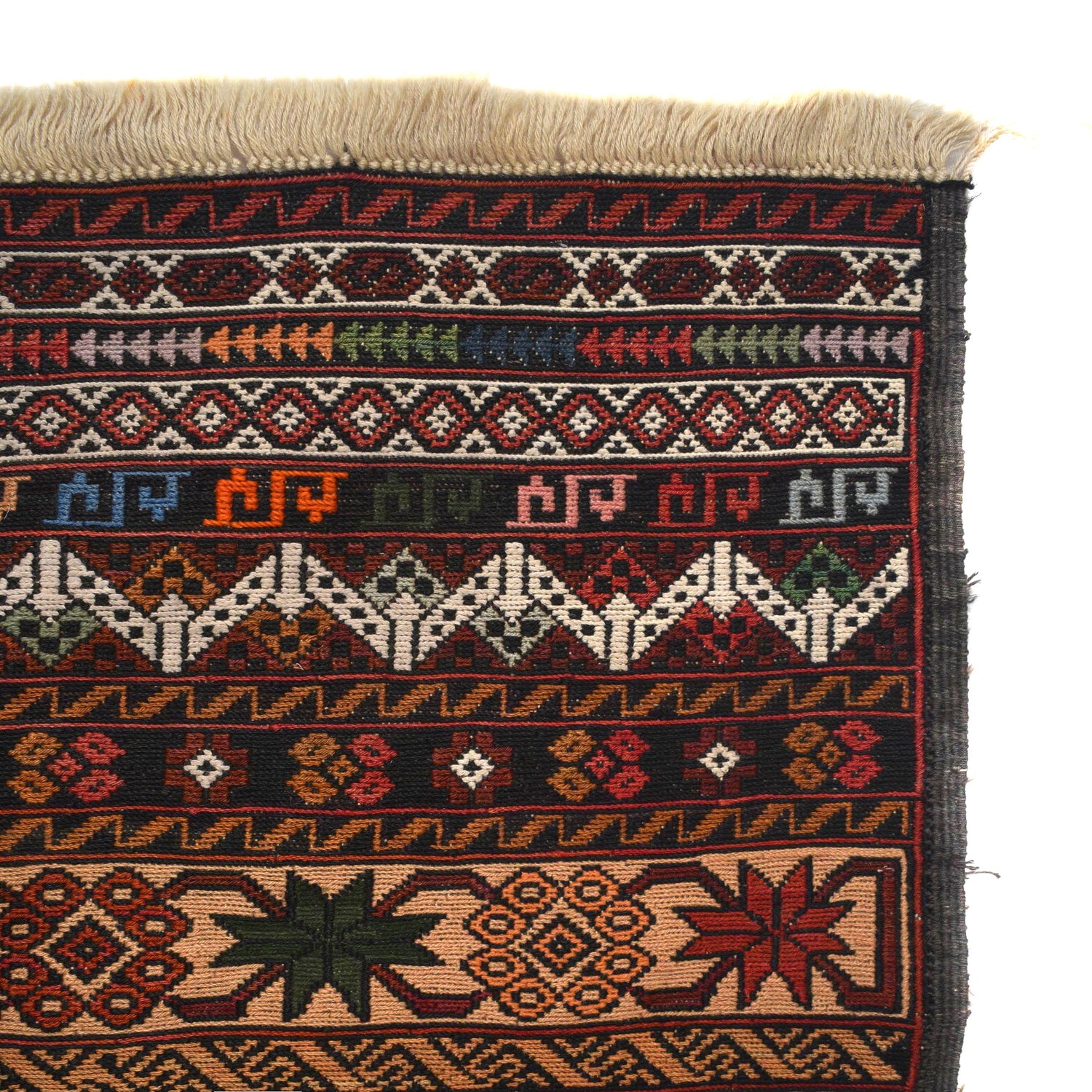 Maliki Kilim Area Rug Handmade Multi Floral 4x6 ft