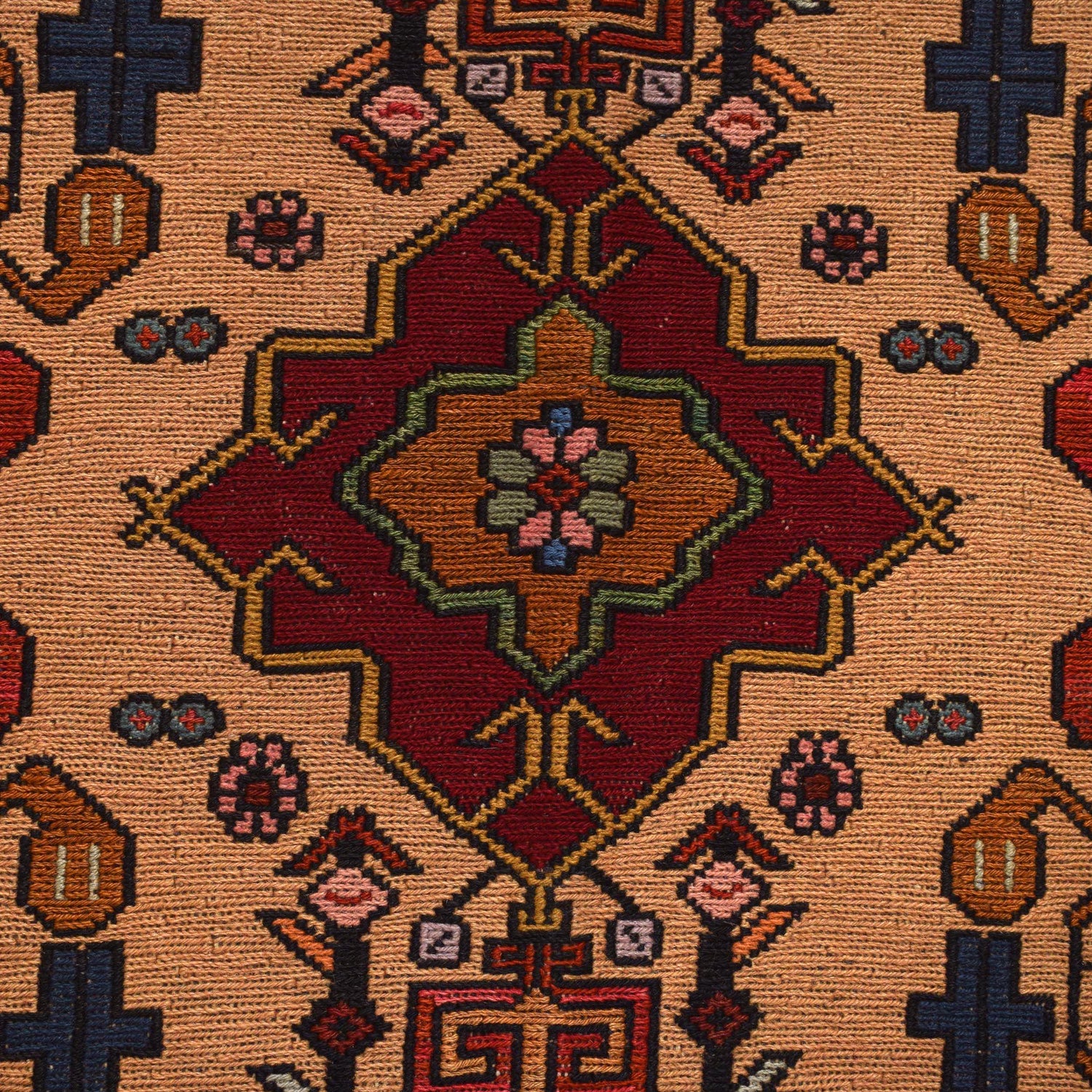 Maliki Kilim Area Rug Handmade Multi Floral 4x6 ft