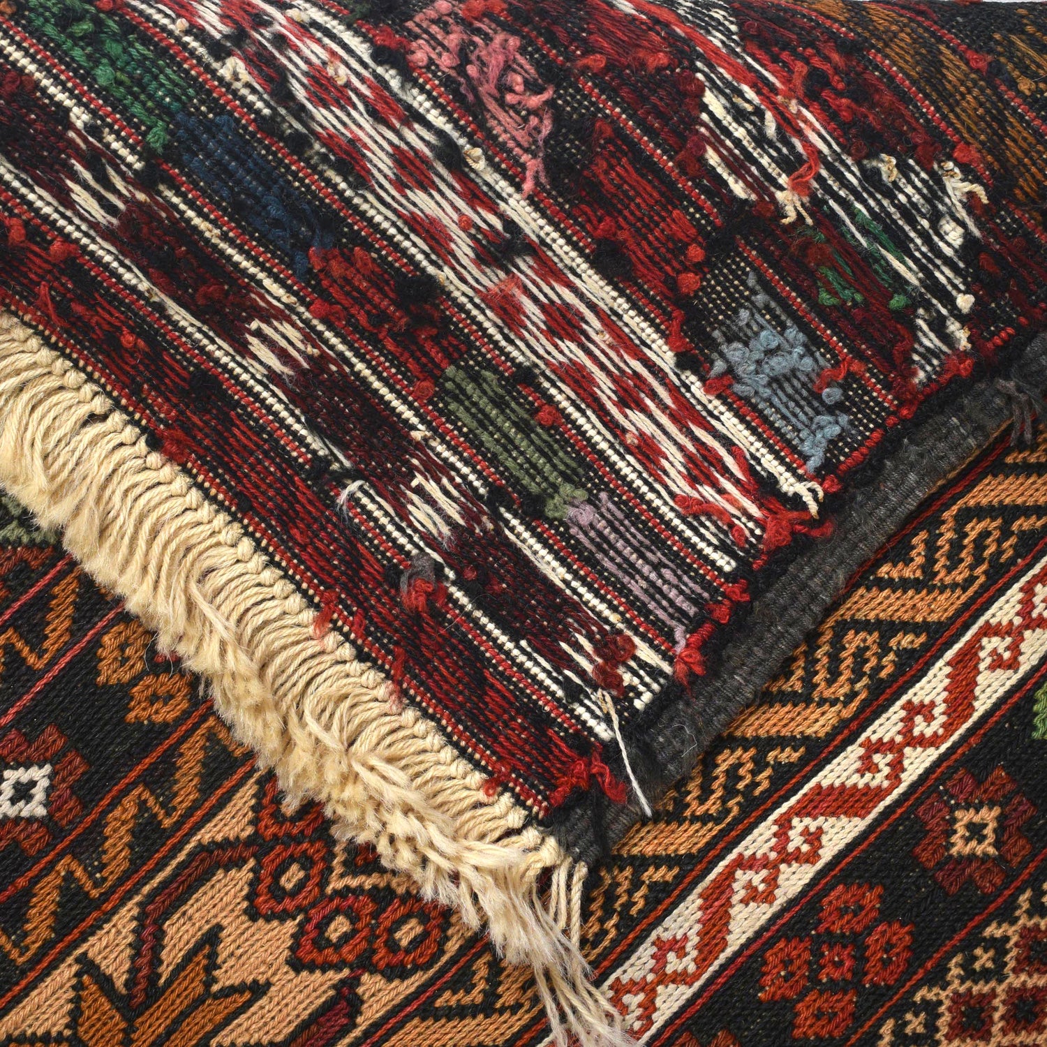 Maliki Kilim Area Rug Handmade Multi Floral 4x6 ft