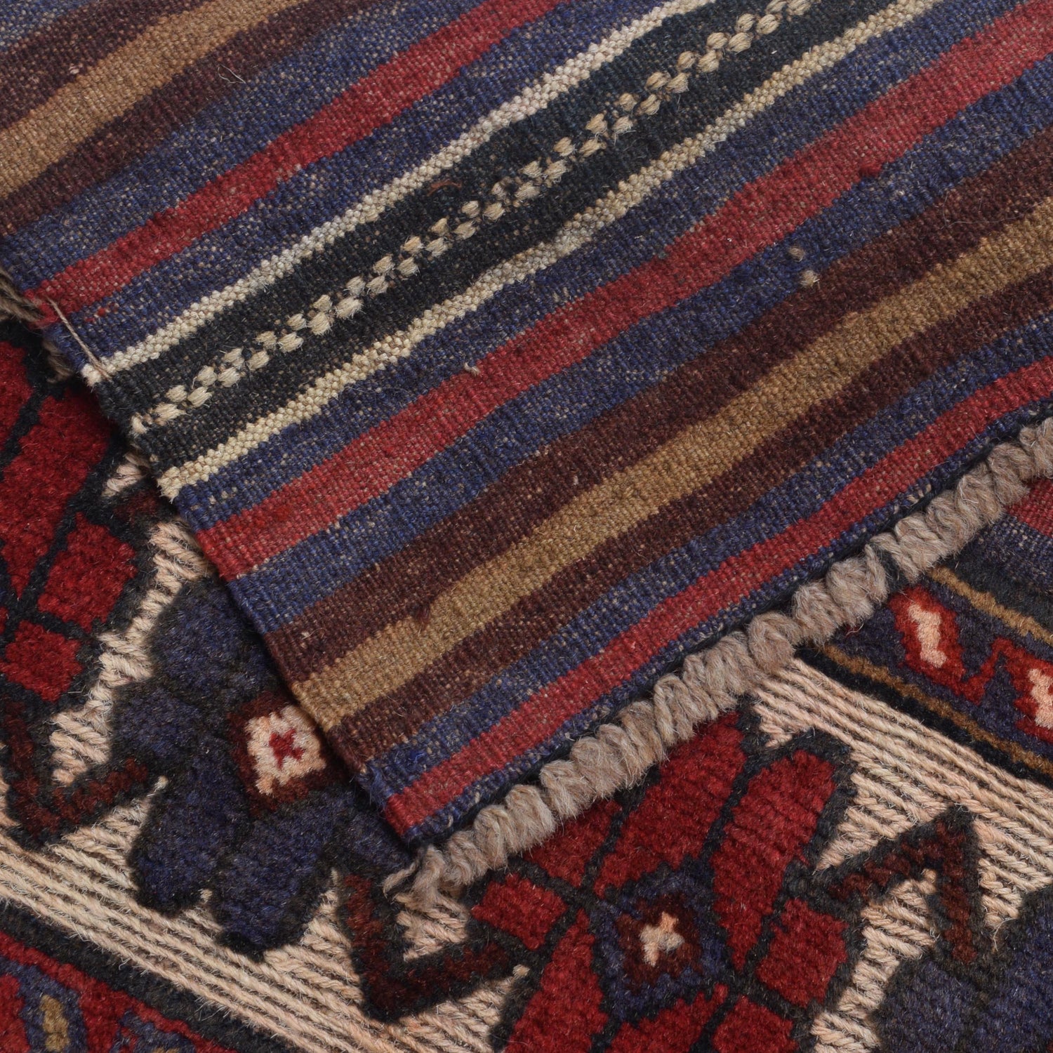 Barjasta Area Rug Runner Handmade Beige Floral 12' ft Runner