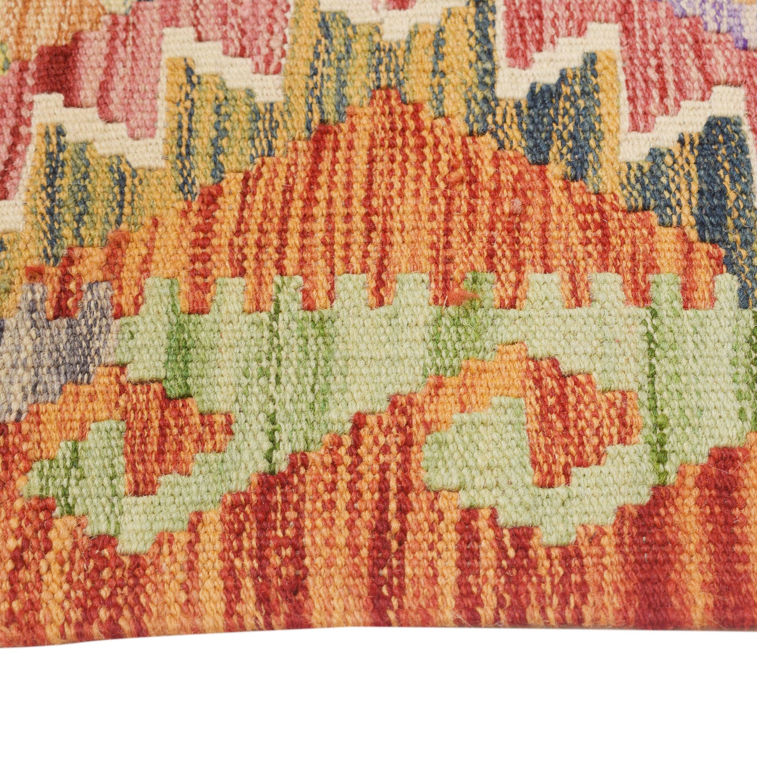 Handmade Multi Kilim Geometric 10' Runner