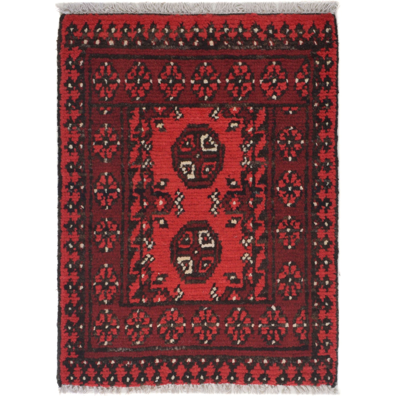 Handmade Wool Doormat Red Floral