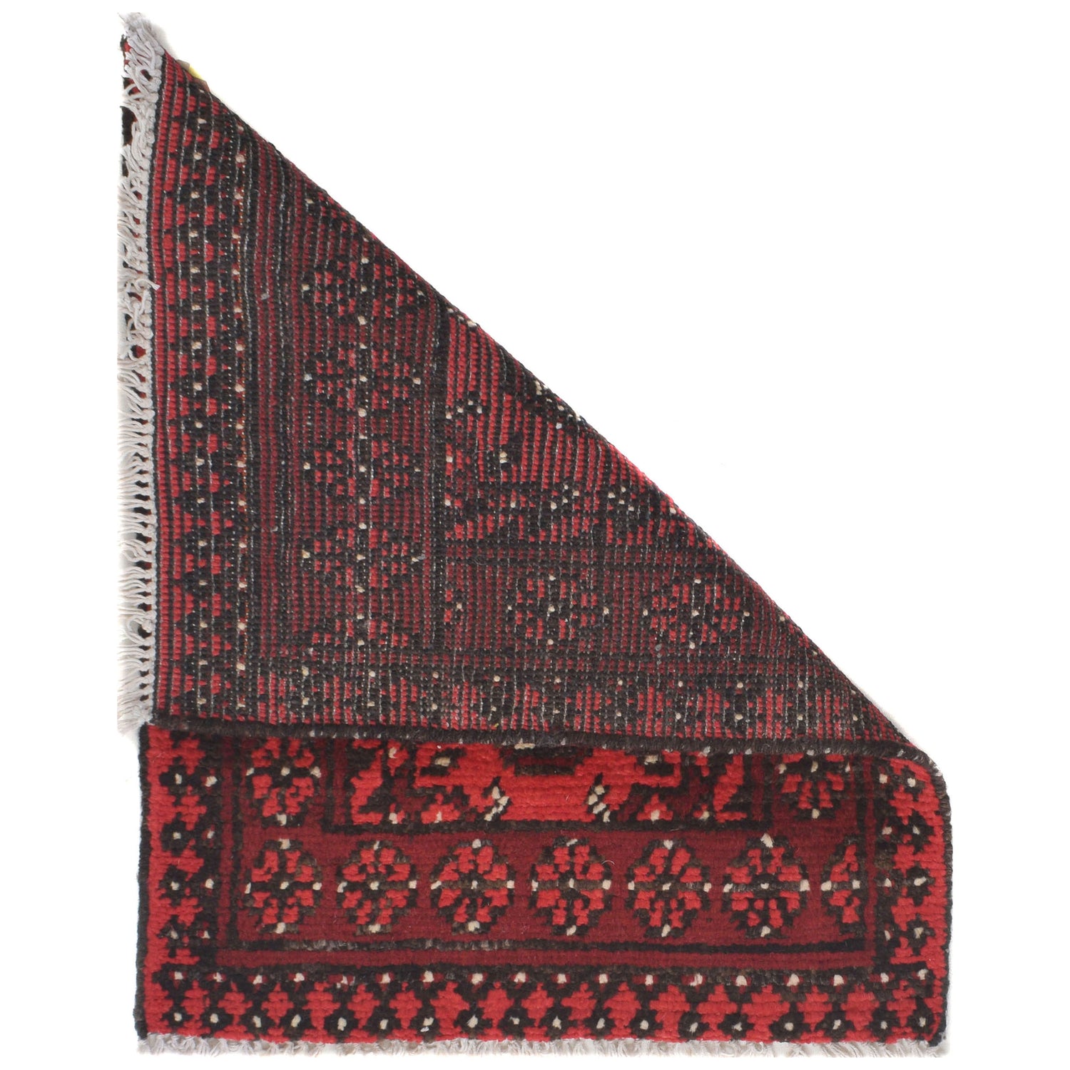 Handmade Wool Doormat Red Floral