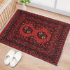 Handmade Wool Doormat Red Floral