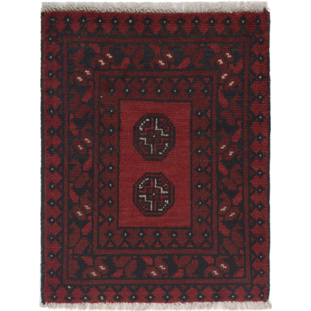 Handmade Wool Doormat Red Floral