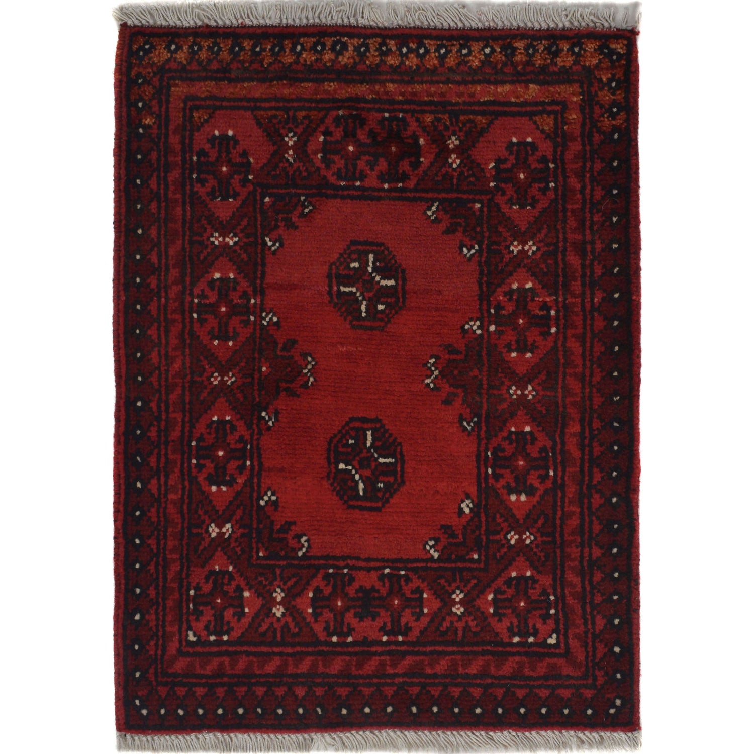 Handmade Wool Doormat Red Floral
