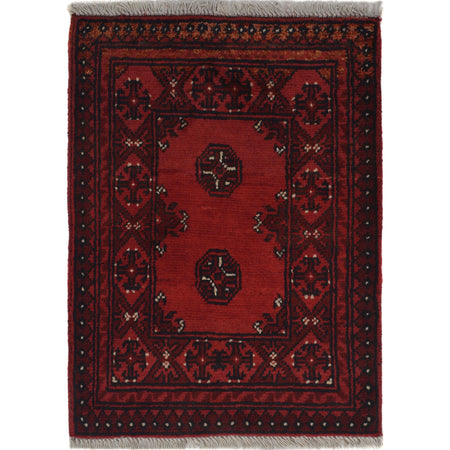 Handmade Wool Doormat Red Floral