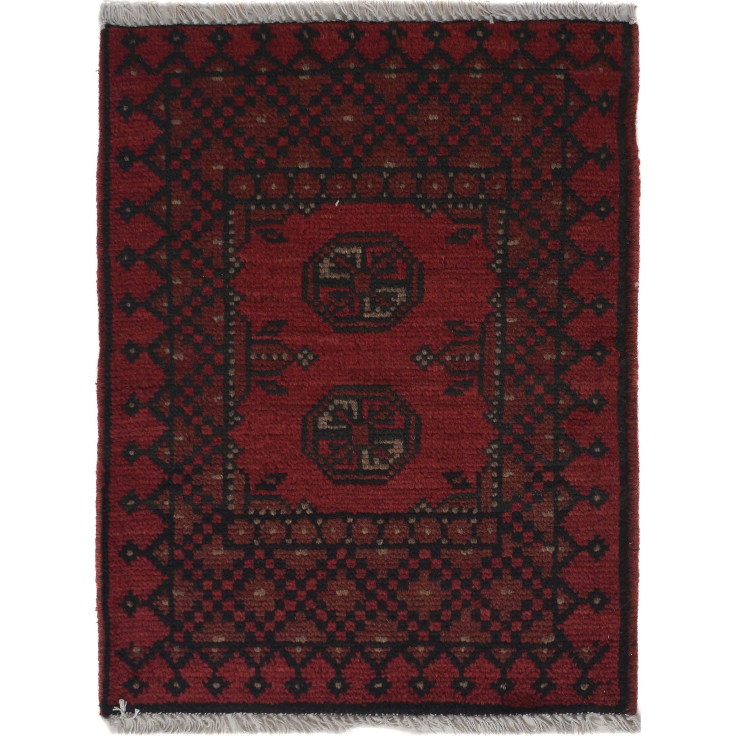 Handmade Wool Doormat Red Floral