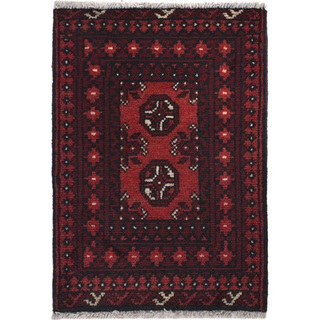 Handmade Wool Doormat Red Floral